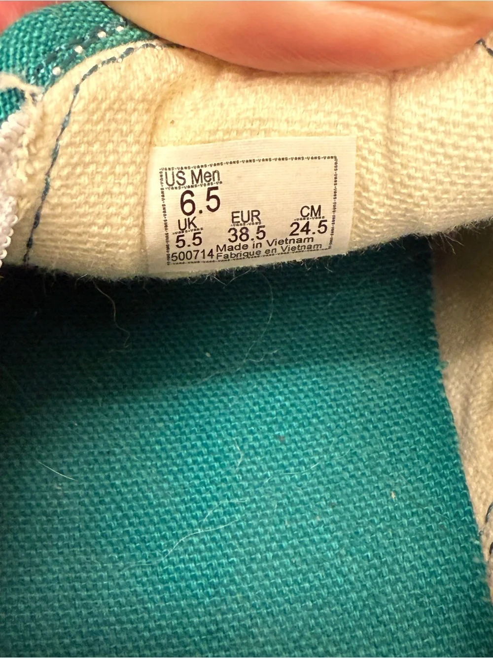 Vans Kids Slip-On Sneakers in Teal and Yellow with Cream Leaf Print